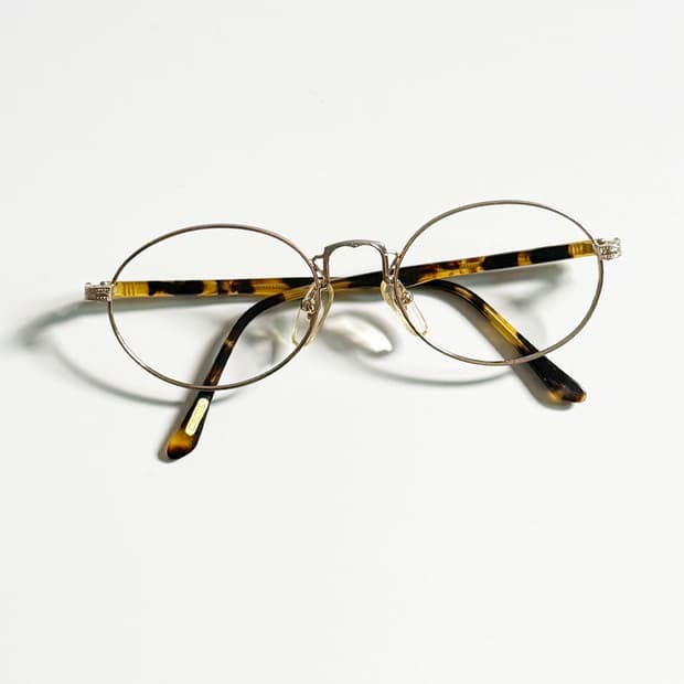 90s CECIL 골드 슬림 오벌 프레임 빈티지 안경