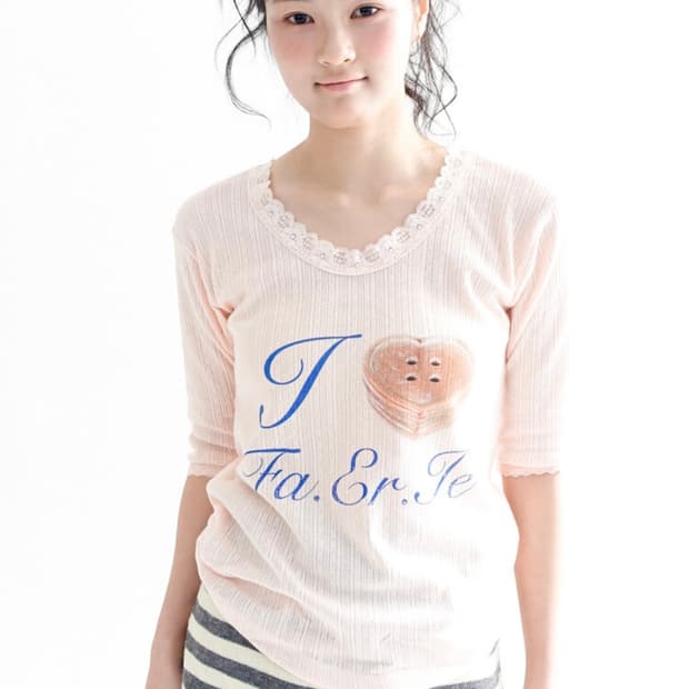 샵페어리 레이스 티 핑크