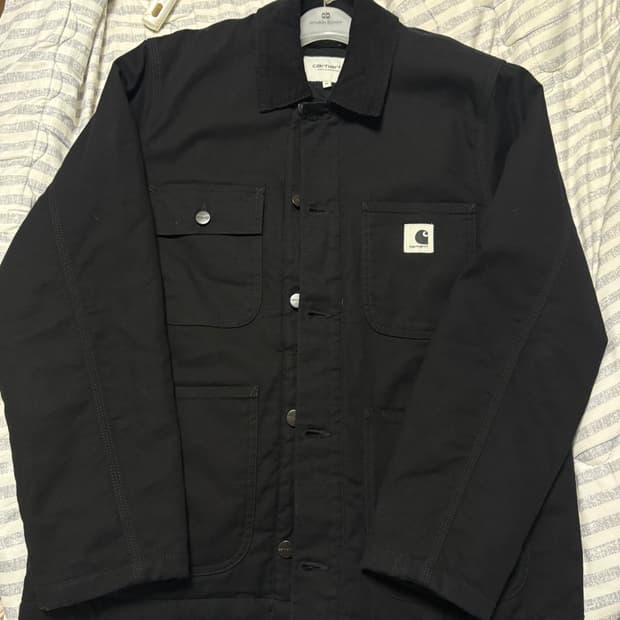 칼하트 wip 블랙 미시간 워크 자켓 코트