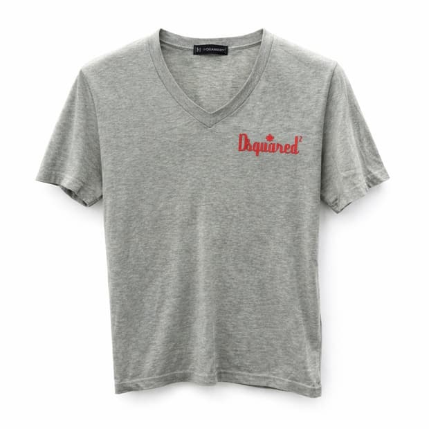 디스퀘어드2 빈티지 포켓 프린팅 브이넥 티셔츠 XL
