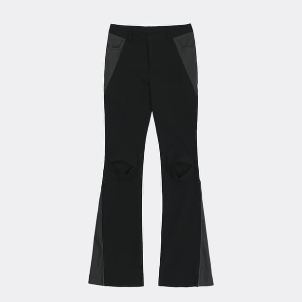 오호스 로우라이즈 니 디테일 팬츠 s