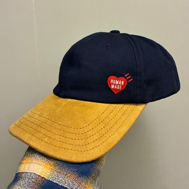 (F)휴먼메이드 투톤 6패널 트윌 볼캡 모자 네이비 브라운