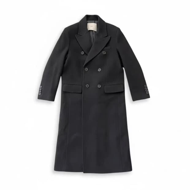 Dunst unisex wool coat black XS
