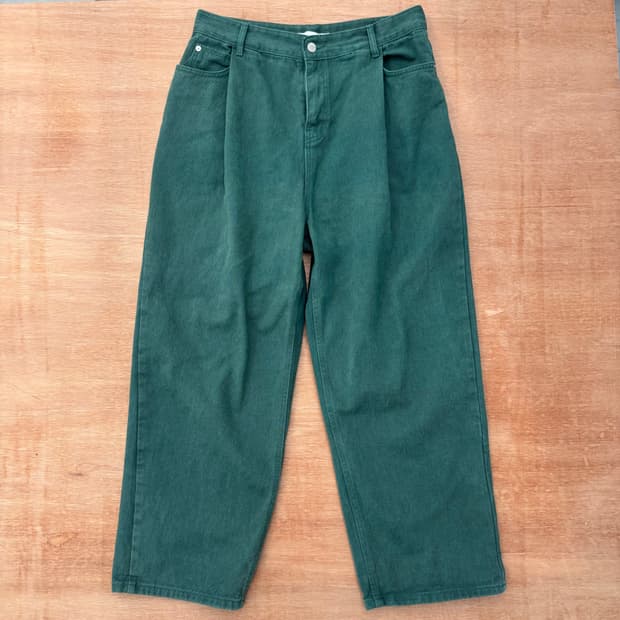 Olive Green Vintage Wide Pants  
