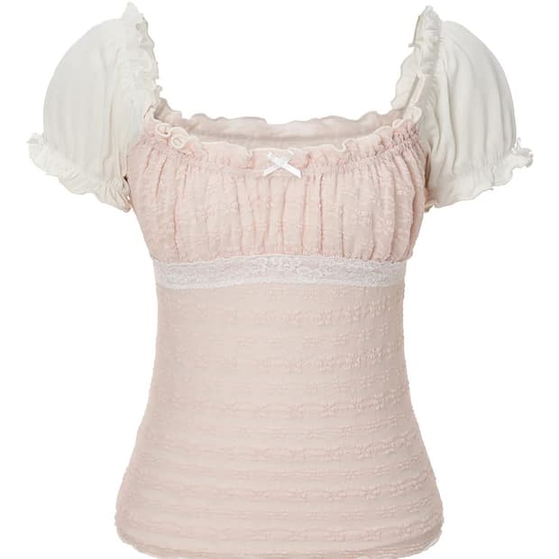 쓰리타임즈 amelia 아멜리아 탑 핑크 m