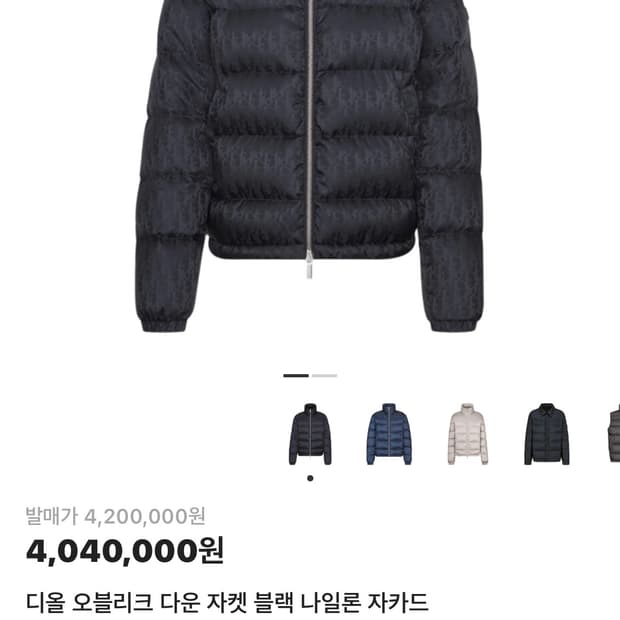 디올 오블리크 패딩 48사이즈