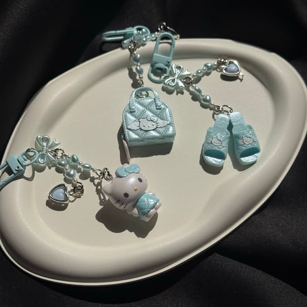 헬로키티 미니어처 퀼트 키체인 SET 외