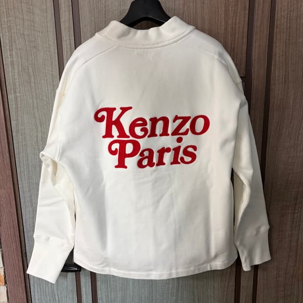 [새상품]겐조x베르디 콜라보 스웨트 가디건 화이트