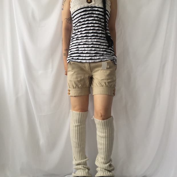 Crochet point stripe pattern holter slee