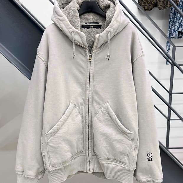 스톤아일랜드 00s 데님즈 라인 보아 후드집업