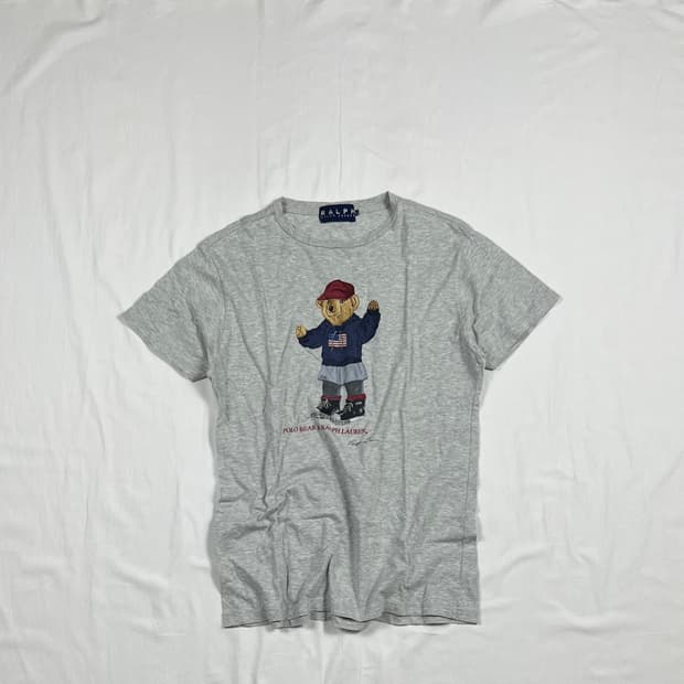 90‘s 랄프로렌 ralph lauren 베어 프린트 반팔티
