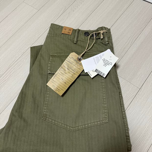 더블알엘 rrl 헤링본 퍼티그팬츠 사이즈 32x32 새상품 팝니다