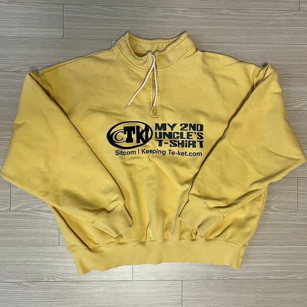 테켓 하프집업 맨투맨 옐로우