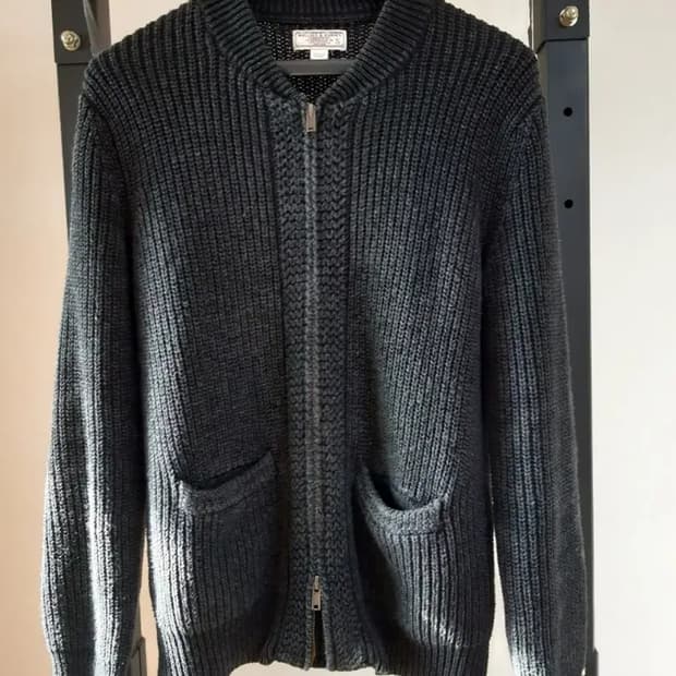 제이크루 wallace barnes 코튼 집업 니트