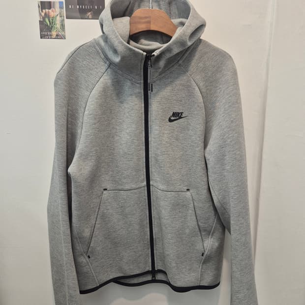 나이키 회색 테크 플리스후드집업  M
사이즈  