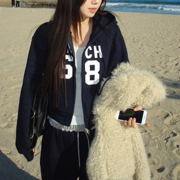 아워캐비넷 zero hood zipup, gram gogi knit