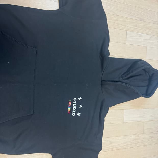 IAB 스튜디오 하라주쿠 블랙 후드티 L