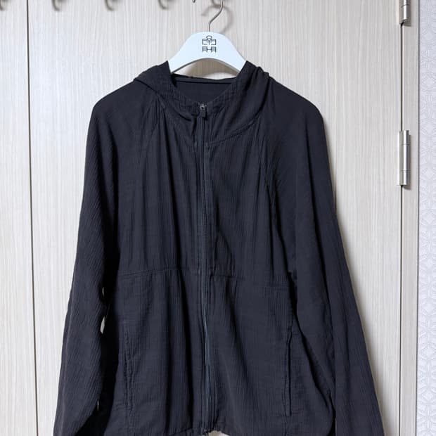 [3]폴리테루 휴먼인덱스 체크후디파카 블랙