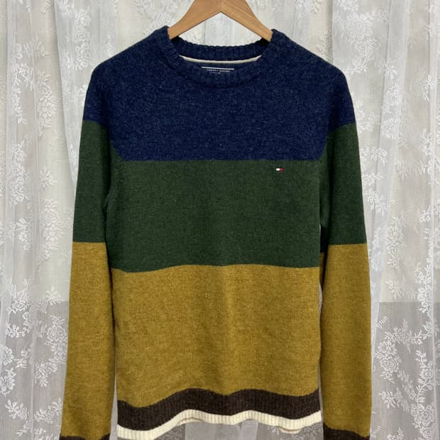 L) 타미힐피거 울 100 니트