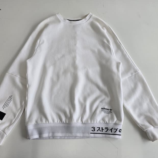 아디다스 오리지날 NMD 크루 맨투맨 화이트 M