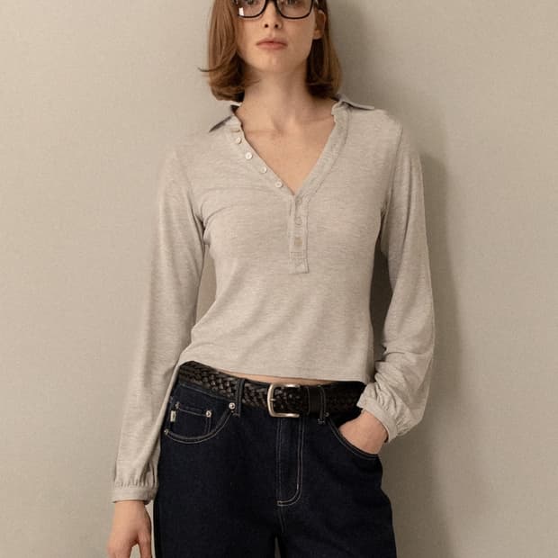 글로니 G 젠틀 헨리 탑 멜란지 그레이