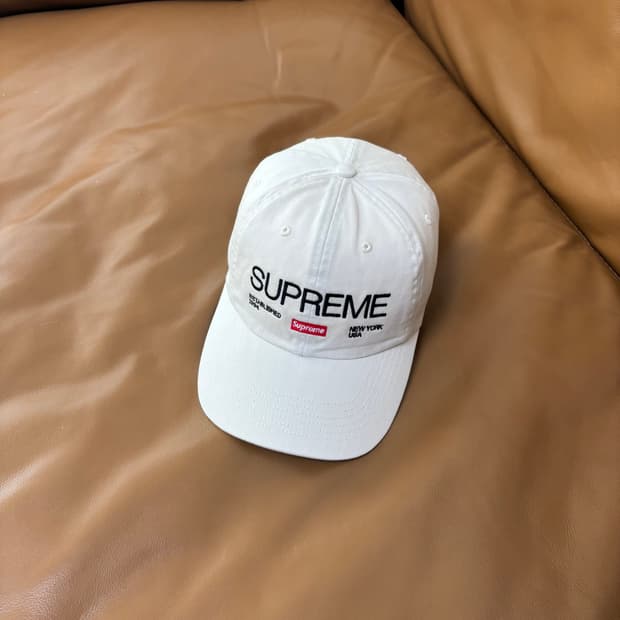 Supreme 슈프림 Est.1994 워시드 스톤 6패널 볼캡 모자