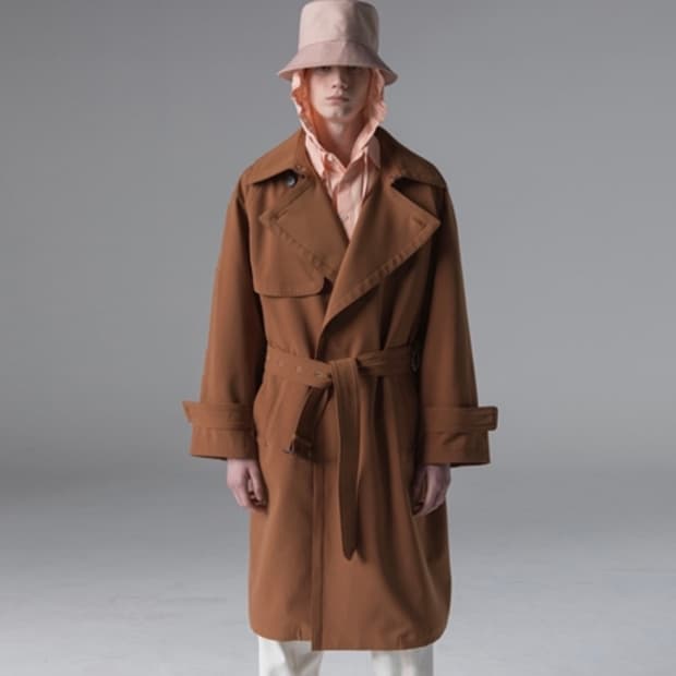 송지오 히든 트렌치코트 카멜 100(48)