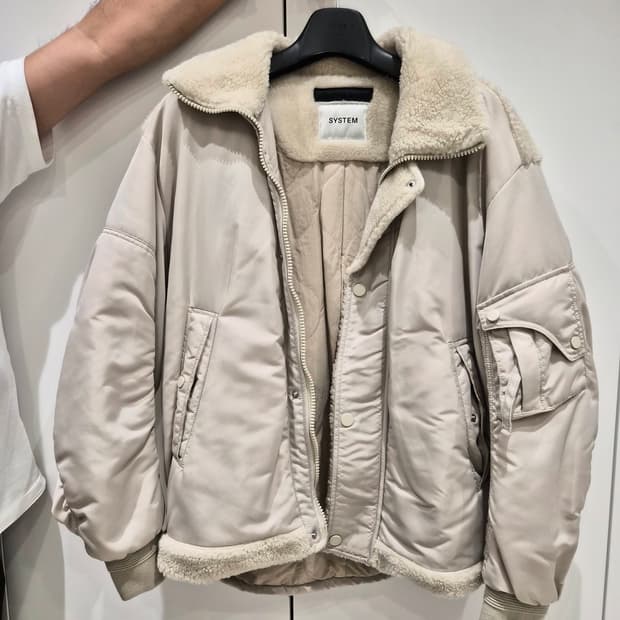 시스템옴므 양털 베이지 자켓 100