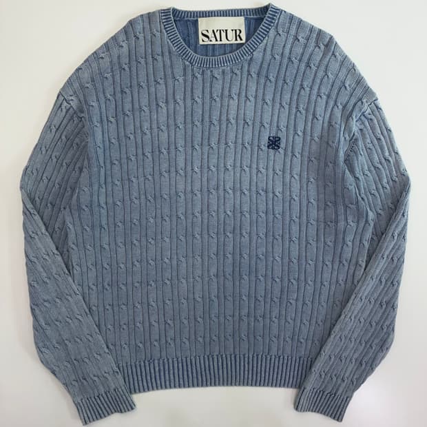 Satur 세터 다이드 케이블 니트
