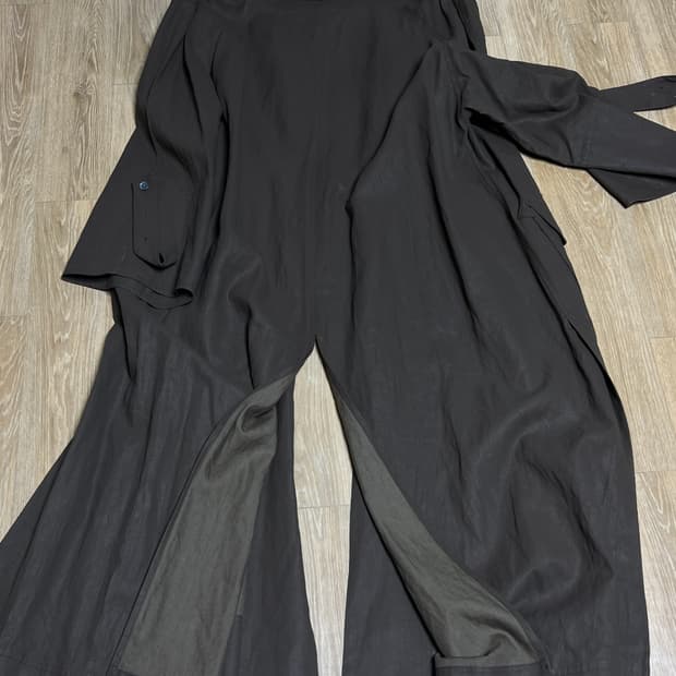 빈티지 아크네 린넨 롱 자켓