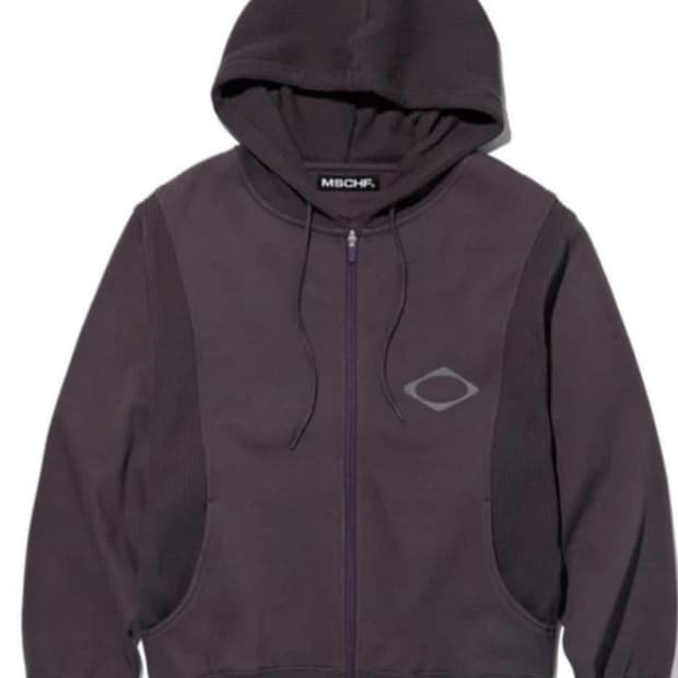 미스치프 패널드 와플 후드집업