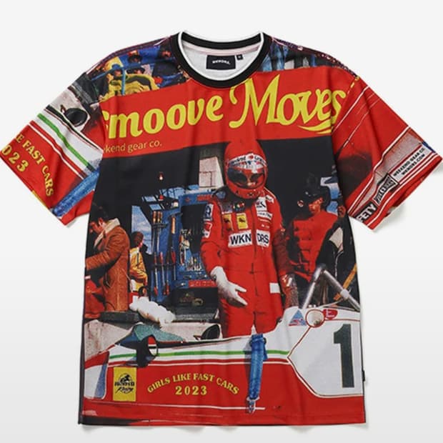 [XL] 위캔더스 레이싱 메쉬 반팔 티셔츠 레드