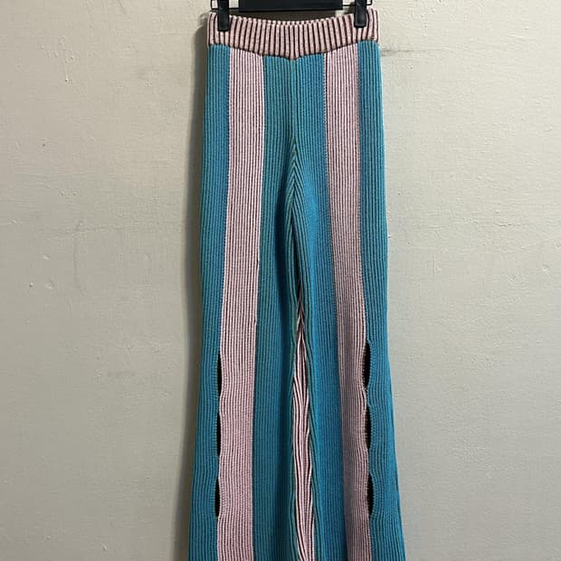 앤더슨벨 카이아 배색 라운지 니트 팬츠