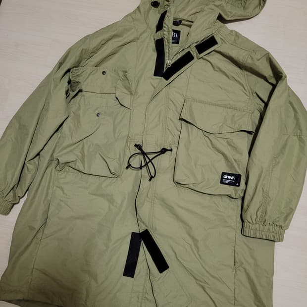 자라 zara 유틸리티 오버사이즈 파카 피쉬테일 XL