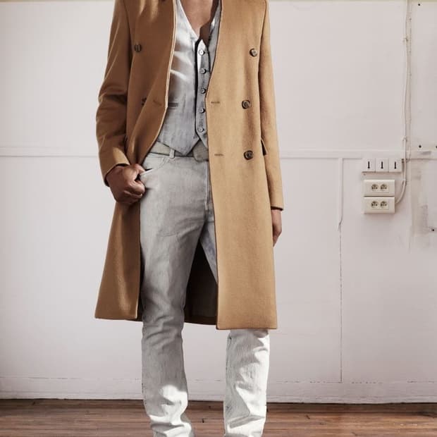 메종 마르지엘라 X h&m 히든 라펠 코트