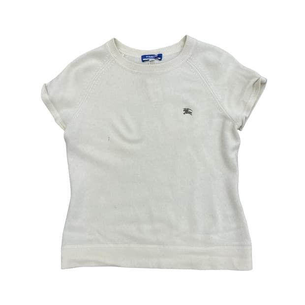 버버리  아이보리 반팔 니트