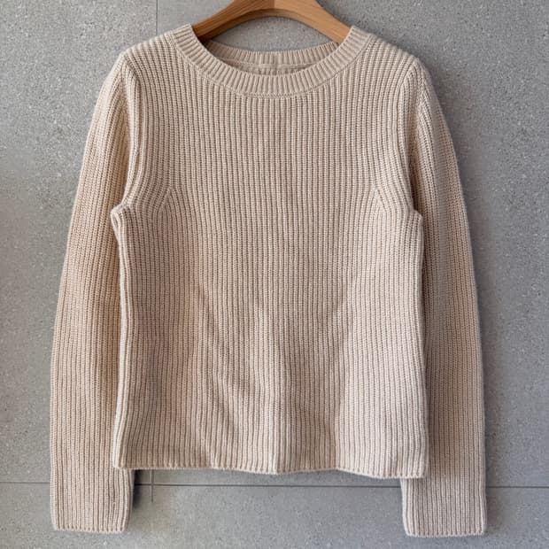 케서린로사 여성 긴팔 니트 울혼방 베이지