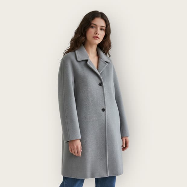 F/ 타임 베이비 라마울 투버튼 코트 자켓