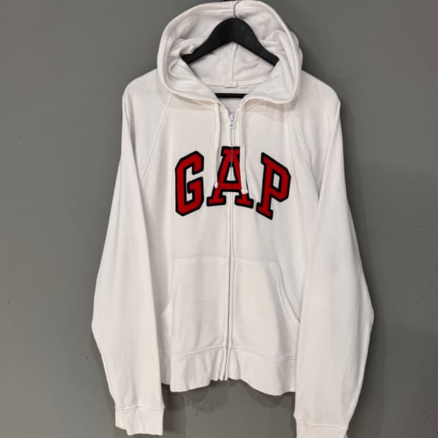 GAP 갭 화이트 후드집업