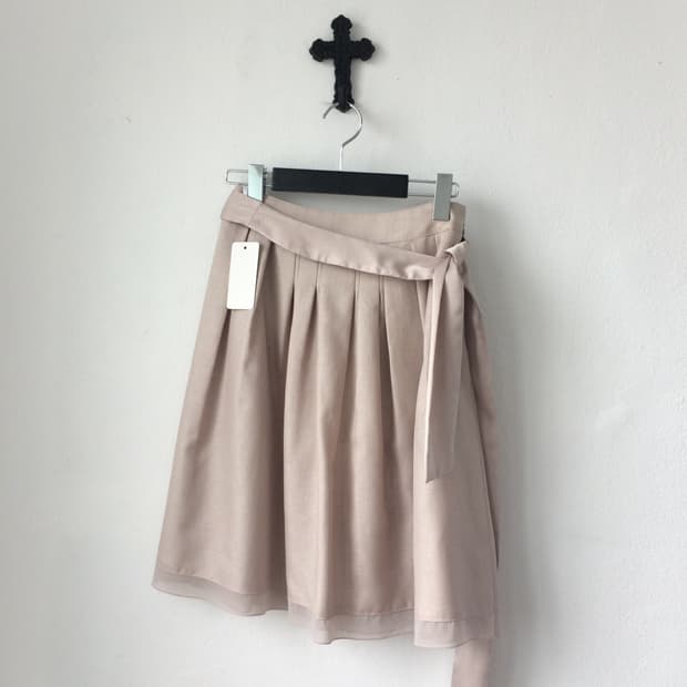 Tied midi skirt