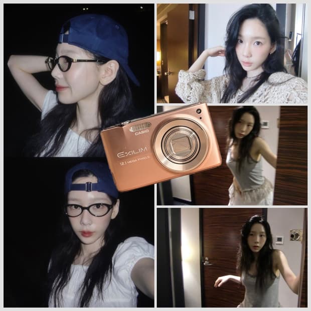 🎀태연 픽🎀카시오 엑슬림 EX-Z400 핑크골드빈티지디카