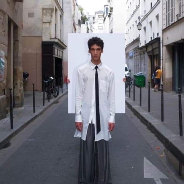 Sulvam 롱 슬릿 샘플 셔츠