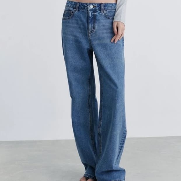 무신사 스탠다드 청바지 우먼즈 로 라이즈 와이드 데님 팬츠