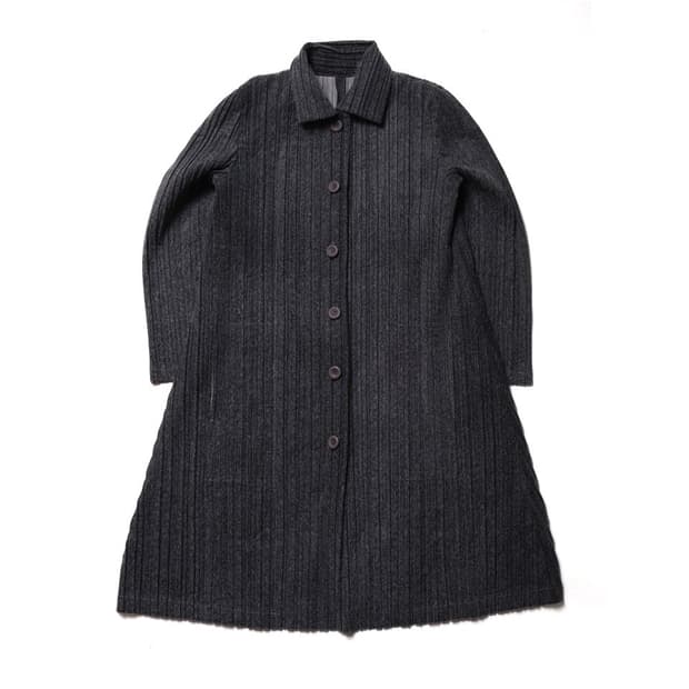 Pleats Please Pleated Button Up Dress 

