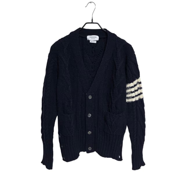 톰브라운 4바 모헤어 아란 케이블 가디건