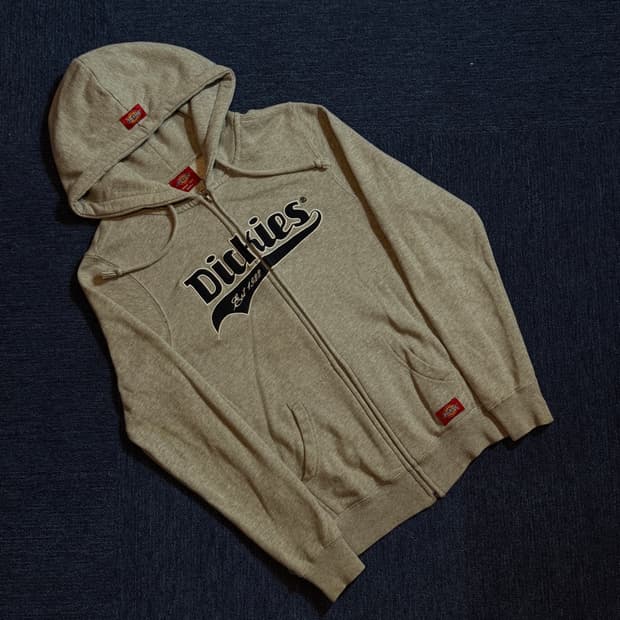 디키즈 기모 후드집업 그레이