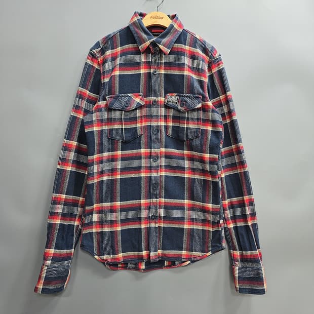 슈퍼드라이(SUPERDRY) 체크 셔츠 L