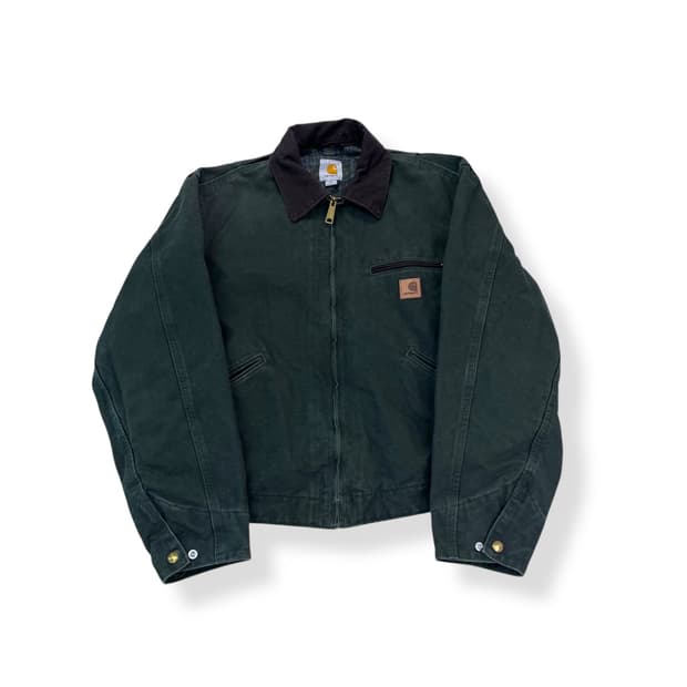 100 90s 칼하트  j97 대장급 모스그린 빈티지 워크자켓