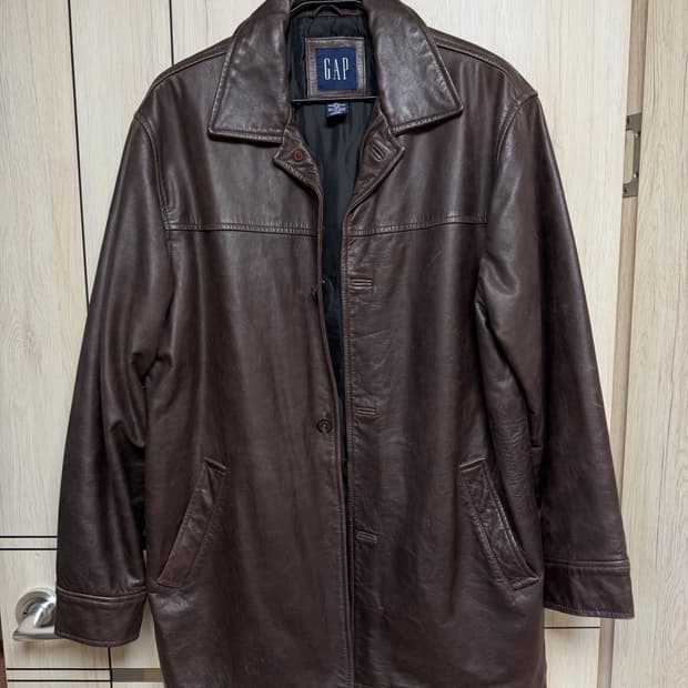 갭 레더 카코트 브라운