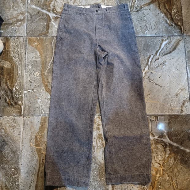 웨어하우스 헤링본 헤비코튼 팬츠 